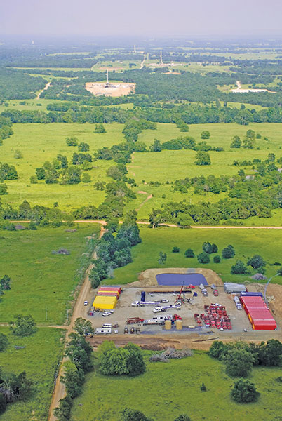 Activity in the Arkoma Basin’s Woodford shale-gas play started quietly in 2003, but today the area is booming.<br><em>Photo courtesy of Newfield Exploration</em>