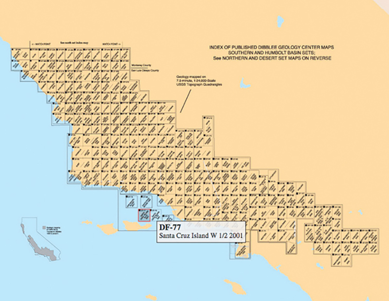 The interface for accessing the Dibblee maps of California, now available online.
