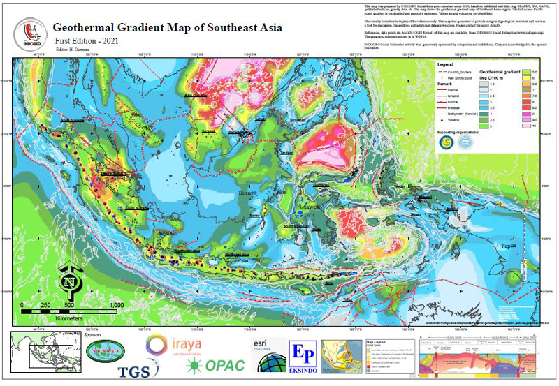 Geothermal Gradient Map of Southeast Asia