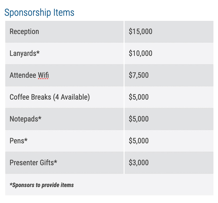 sponsorship items