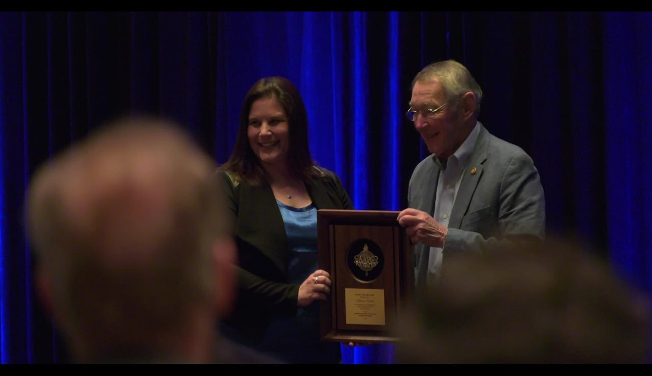 Sabrina Ewald receives the 2021 Teacher of the Year Award
