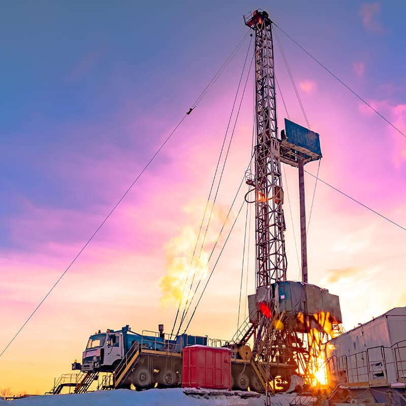 Drill Rig at Dusk
